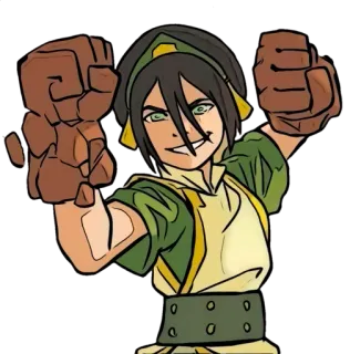 ⚔️ Toph Beifong Avatar: The Last Airbender Toph, Avatar, Der Herr der Elemente, Erd-Bändigen, Cartoon, Nickelodeon, Charakter whatsapp sticker