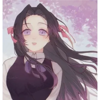 🙂 Kanao Tsuyuri Demon Slayer anime, demon slayer, kanao tsuyuri, manga, fanart, character telegram sticker