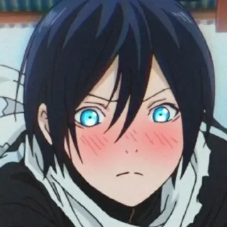 🎴 Yato Noragami Anime, Yato, Noragami, Personaggio, carino, arrossendo whatsapp sticker