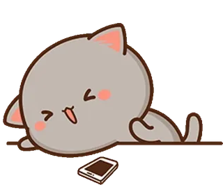 😂 gatto, cartone animato, carino, adesivo, animale telegram sticker