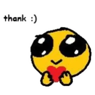 ❤️ thank :) 谢谢, 表情符号, 可爱, 爱心, 友善 telegram sticker