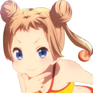 🤔 anime, girl, cute, swimsuit, pout telegram sticker