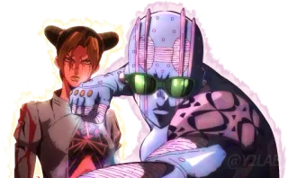 👊 Jolyne Cujoh JoJo's Bizarre Adventure anime, jojo, jojos bizarre adventure, jolyne, stone ocean, stand, character telegram sticker