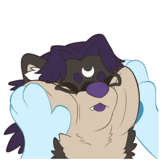 🤲 Dibujo animado, Animal, Personaje, Furry, Ilustración telegram sticker