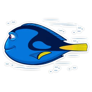 🏃‍♂ Dory Finding Nemo fish, Dory, blue tang, cartoon, Finding Nemo, animated, ocean telegram sticker