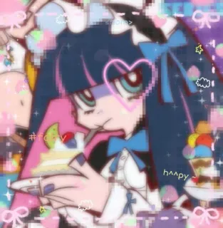 😘 h^^py Anime, Sobremesa, Fofo, Doce, Bolo telegram sticker