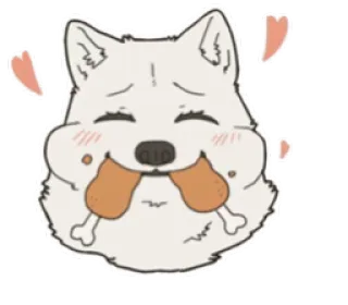 🍗 anjing, ayam, makanan, lucu, binatang, stiker telegram sticker