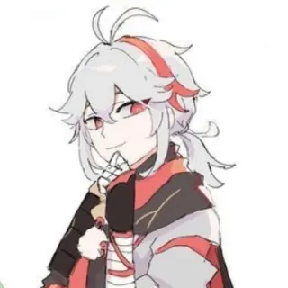 😏 Kaedehara Kazuha Genshin Impact 动漫, 电子游戏, 角色, 枫原万叶, 原神 telegram sticker