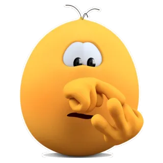 😒 อีโมจิ, ป่วย, ขยะแขยง, จมูก, สีเหลือง, การ์ตูน telegram sticker