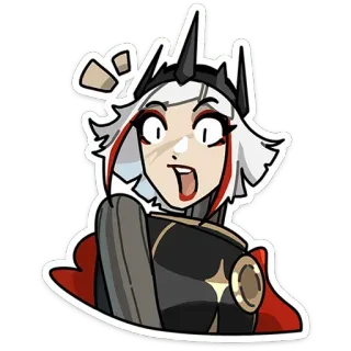 😨 anime, personaggio, cartone animato, adesivo, espressione, esclamazione telegram sticker