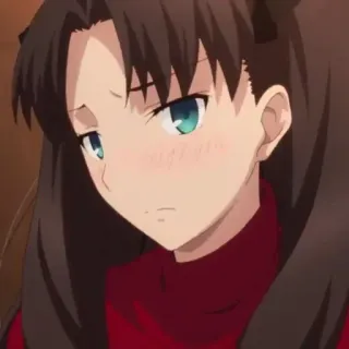 😳 Rin Tohsaka Fate/stay night Anime, Carino, Personaggio, Ragazza, Tohsaka Rin telegram sticker
