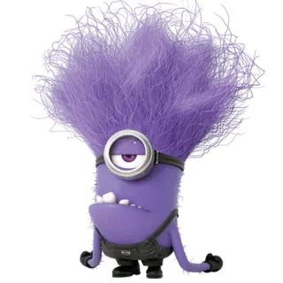 😒 Minion Despicable Me minion, purple minion, despicable me, cartoon, character telegram sticker