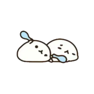 🍥 słodki, blob, kawaii, smutny, łza, emocja telegram sticker