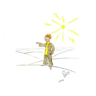 👑 The Little Prince libro infantil, estrella, desierto, personaje, literatura telegram sticker