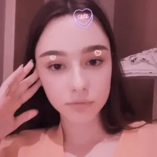 🐠 cute mono, corazón, filtro, belleza, adorable, dulce telegram sticker