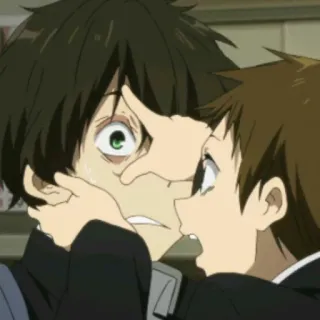 🛶 Hyouka アニメ, 氷菓, キャラクター, 友情, おバカ, 面白い telegram sticker