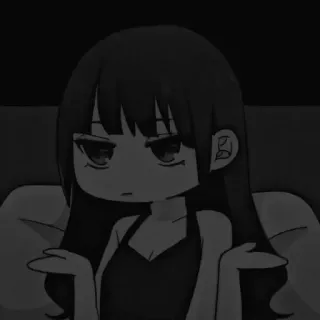 📎 Anime, Garota, Confusa, Dando de ombros, Chibi, Fofo telegram sticker
