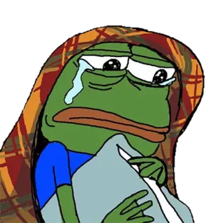 😭 Pepe the Frog pepe, żaba, płacz, smutny, mem, mem internetowy telegram sticker