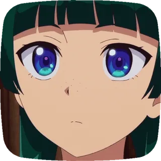 😅 アニメ, 漫画, キャラクター, 女の子, 顔, ポートレート telegram sticker