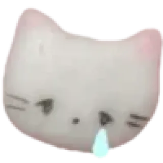 🥲 Katze, traurig, weinend, kawaii, süß, Tier telegram sticker
