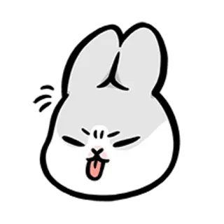 😋 兔子, 小兔子, 可爱, 动物, 卡通, 贴纸 telegram sticker