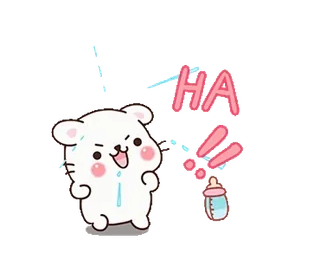 🦶 HAHA สัตว์, น่ารัก, ตลก, สีหน้า, การ์ตูน telegram sticker