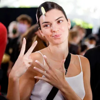 ✌ Kendall Jenner Modella, Donna, Celebrità, Simbolo di pace telegram sticker