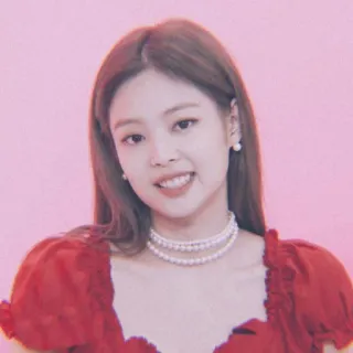 🎠 Jennie kpop, นักร้อง, ชุดแดง, ภาพเหมือน, ผู้หญิง telegram sticker