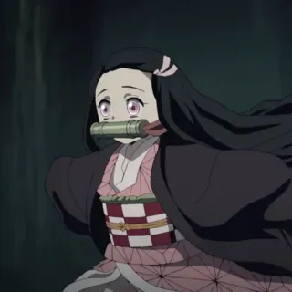 ✨ Nezuko Kamado Demon Slayer อนิเมะ, เนซึโกะ, ดาบพิฆาตอสูร, มังงะ, คาวาอิ, น่ารัก telegram sticker