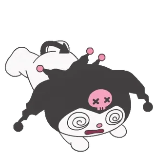 😊 Kuromi kuromi, sanrio, anime, personaje, dibujos animados, lindo, calavera telegram sticker