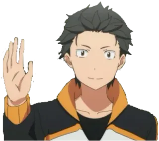 👋 anime, hello, wave, greeting telegram sticker