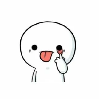 😝 kartun, karakter, gestur, jari tengah whatsapp sticker