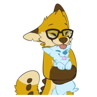 ☺️ furry, animal, cartoon, cute, fox, dog telegram sticker