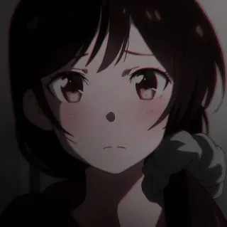 ⛓ Anime, Ragazza, Cartoni animati, Triste, Manga telegram sticker