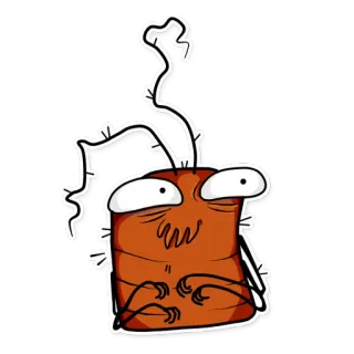 😧 Desenho animado, Monstro, Criatura, Engraçado, Estranho, Personagem, Adesivo telegram sticker