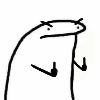 🖕 florkofcows, ngón giữa, xúc phạm, thô lỗ, tức giận, hoạt hình telegram sticker