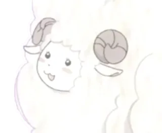 🐑 sheep, animal, cartoon, cute, lamb telegram sticker