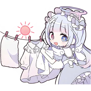 Плакса-ангел @Nyasticks telegram stickers