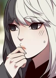 🐈 anime, chica, manga, retrato, personaje telegram sticker