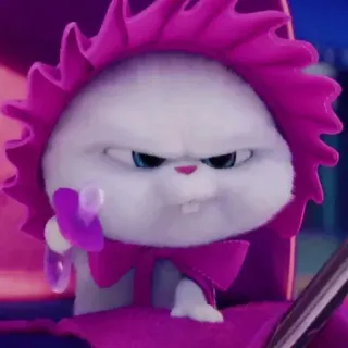 😥 Snowball The Secret Life of Pets conejo, conejo, enojado, mascota, animal, dibujos animados, película telegram sticker
