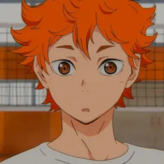 🧡 Hinata Shoyo Haikyuu Anime, Manga, Haikyu!!, Hinata Shoyo, Volleyball, Cheveux orange, Dessin animé telegram sticker