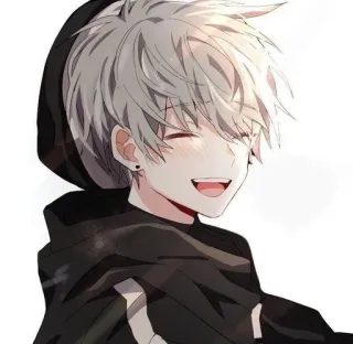 🌟 anime, cartoon, happy, smiling, boy telegram sticker