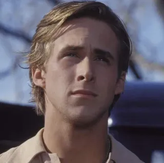 😕 Ryan Gosling attore, ritratto, uomo, film, cinema telegram sticker