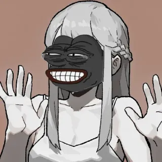 😂 ミーム, ペペ, マスク, アニメ, 女の子 telegram sticker