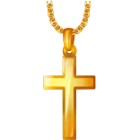 🎁 croix, or, collier, symbole religieux, christianisme whatsapp sticker