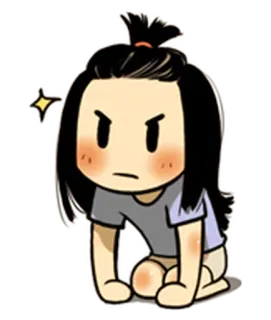 🙏 cartoon, angry, cute, girl, emoji, sticker telegram sticker