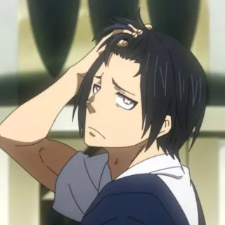⭕️ anime, personaggio, capelli neri telegram sticker