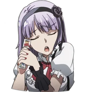 😙 Anime, Mädchen, Charakter, Aufkleber telegram sticker