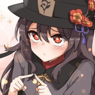 ✨ Hu Tao Genshin Impact anime, genshin impact, hu tao, character, video game telegram sticker