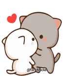 😘 @purryscats 猫, かわいい, 愛らしい, 愛, ハート, 漫画, 動物 whatsapp sticker